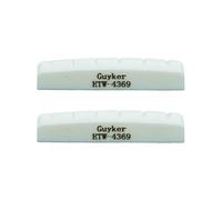 Guyker Sillet de guitare en os de 43 mm - Sillets en os pré-fentes blanches pour pièces de rechange et accessoires de guitare électrique 6 cordes style LP Les Paul, 43 mm * 6 mm * 9 mm (2 pièces), ETW