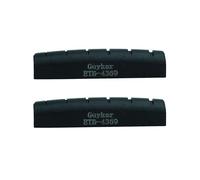 Guyker Sillet en os de 43 mm pour guitare - Sillets en os pré-fentes noirs pour guitare électrique 6 cordes style LP Les Paul, pièces de rechange et accessoires 43 mm*6 mm*9 mm (2 pièces), ETB-4369