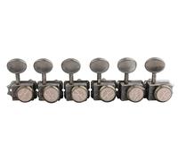 Guyker Tuners de cordes de guitare vintage de 6 en ligne - Chevilles de verrouillage de clé d'accordage - Pièces de rechange pour guitares électriques de style ST TL - Relic