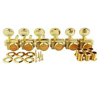 Guyker Tuners de cordes de verrouillage de guitare vintage de 6 en ligne - Chevilles de verrouillage - Pièces de rechange pour guitares électriques de style ST TL - Ratio 1:15 - Or