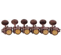 Guyker Vintage Guitar Lock String Tuners (6 for Right Handed) - Locking Tuning Key Pegs Machine Heads Replacement Parts for ST TL Style Electric, Folk or Acoustic Guitars - Antique Bronze
