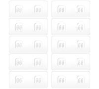 Guyode 10 Pièces Accroche Murale Sans Percer, Fixation Etagère Sans Percer Transparents et Imperméables, Crochet Adhesif Mural pour Etagere, Crochets Adhésifs de Rechange de Douche