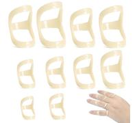 Guyode 10 Pièces Orthèses de Doigt Correction des Doigts Attelle Pouce Protection des Doigts Attelle Doigt Plastique Imperméable Utilisé pour Pouce Majeur Auriculaire Annulaire (3-12)