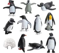Guyode 11 Pièces Animaux Jouet Mini Mignon Figurines d'animaux Formes Diverses Pingouin Apparence de Simulation S'applique à Cadeaux de Vacances pour Garçons et Filles Décoration D'intérieur