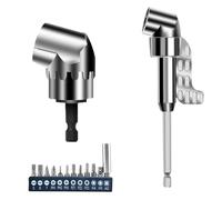 Guyode 12 Pièces Mandrin Perceuse Multifonctionnel Renvoi D'angle Visseuse Embout Visseuse Accessoires Gabarit de Percage Adaptateur D'embout pour Le Perçage D'espaces Etroits