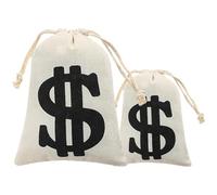 Guyode 2 Pcs Sac D’argent Conception à Cordon de Serrage Sac Tissu Cordon Résistant à L'usure et Durable Saces Billet de Banque Résistant à L'usure et Durable pour Rangez Billets