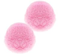 Guyode 2 Pièces Bonnette Micro Réduction du Bruit et Prévention des Projections Bonnette Microphone Doux et Durable Filtre Anti Pop Peluche Rose S'applique à Réduction du Bruit et Protection