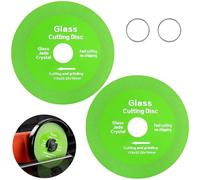 Guyode 2 Pièces Disque Coupe Verre Lame Large Disque Diamant Ultra-mince et Durable Coupe Verre Diamant S'applique à Porcelaine Céramique Cristal Granit Marbre Bouteilles de Vin