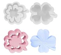 Guyode 2 Pièces Moule Resine Epoxy, Silicone pour Moulage, Moule en Silicone, Moule pour Resine Epoxy pour L'artisanat d'art de Bricolage DéCoration D'IntéRieur (TrèFle à Quatre Feuilles)