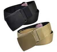 Guyode 2 Pièces Pochette Secrete Voyage, Ceintures de Voyage Porte Monnaie, Ceinture Cache Billets Monnaie pour Espèces Activités Quotidiennes, Ceinturon Tactique avec Pochette Secrète