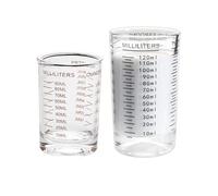 Guyode 2 Pièces Verre Doseur Cuisine Transparent Verre Mesureur Cuisine Doseur Lessive Liquide, Cocktail Cup Measuring Cups Boite Doseuse Lait Poudre Kitchen Tools Gadgets Carafe 120 ml et 90 ml