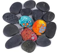 Guyode 20 Pièces Galets a Peindre Différentes Formes Galets Decoratif Différentes Tailles Cailloux Decoratif Surface Lisse pour Pavage de Pot de Fleurs Aménagement Paysager de Jardin Pierre
