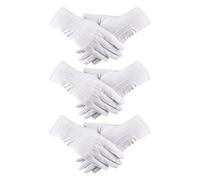 Guyode 3 Paires Gants Blancs Homme, White Cotton Gloves Lavables et Réutilisables, Guantes de Algodón Blanco, Gants en Coton Blanc pour Uniformes Smoking Police Formels Parade