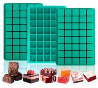 Guyode 3 Pièces Moule à Chocolat en Silicone, Moule Silicone Chocolat, Tablette de Chocolat, Moule Bonbon Antiadhésif, Moules à Pâtisserie pour Bonbons Praline Gelées Pistache (Vert)