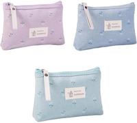 Guyode 3 Pièces Trousse de Toilette, Trousse Maquillage, Pochette Cosmétique en Toile, Pochette Maquillage Imprimée, Pochette Tissu Zippée, pour Les Cosmétiques, Les Cartes de Changement