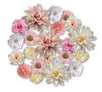 Guyode 40 Pieces Fausse Fleur, Multicolore Fleurs Artificielles Deco, Mini Fleur Decoration, Tete de Fleur Artificielle pour Bricolage Scrapbooking Mariage (Série Couleurs Claires)