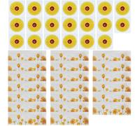 Guyode 40 Pièces Piege a Mouche Conception Transparente Attrape Moucheron Interieur Motif avec des Chrysanthèmes et des Tulipes Attrape Mouche Interieur Viscosité S'applique à Salon Manger Fenêtres