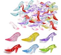 Guyode 40 Pièces Pierre Precieuse Enfant, 61*30 mm Cristaux et Pierres PréCieuses, Multicolore Gemmes Acrylique pour Vases, Décorations de Table, Mariages, Enfants Parti Giveaway Cadeau (Talon Haut)