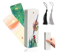 Guyode 50 Pièces Papier Aquarelle et 50 Gland Marque Page Personnalisable 5x15 Cm Carnet Aquarelle Peut être Accroché Marque-Pages pour Peinture L'aquarelle Dessin Création Marque-Pages DIY