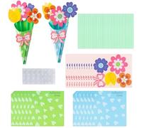 Guyode 78 Pièces Kit de Bricolage pour les Idées Fleurs Kit Jardinage Enfant Papier Bouquet de Fleur Coloré Loisirs Créatifs Fille 10 Ans Travaux Manuels Enfants pour Garçons Filles