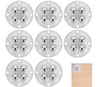 Guyode 8 Pièces Mini Roulette Rotation à 360° Roulettes pour Meubles Avec 4 Billes D'acier Furniture Casters Conception Auto-adhésive S'applique Petits Meubles (Transparent)