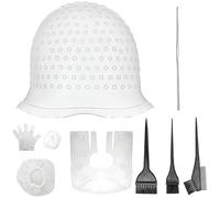 Guyode Bonnet Meches Cheveux Silicone Hair Bonnet Réutilisable Meches Cheveux Doux et Facile à Nettoyer S'applique à Accessoires de Teinture Capillaire pour Filles et Femmes Salon de Coiffure à Domici