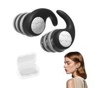 Guyode Bouchon d'Oreille pour Dormir en Silicone, Boules Quies Anti Ronflement Réutilisable et Lavable, Bouchons Doreilles Anti Bruit Imperméables, Confortable Earplugs Anti Bruit Sommeil (L, Noir)