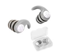 Guyode Bouchon d'Oreille pour Dormir en Silicone, Boules Quies Anti Ronflement Réutilisable et Lavable, Bouchons Doreilles Anti Bruit Imperméables, Confortable Earplugs Anti Bruit Sommeil (L, Gris)