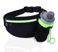 Guyode Ceinture Running, Porte Telephone Course a Pied, Ceinture Hydratation Running, Réglable Convient pour Gym, Voyage, Escalade, Randonnée, Marathon, Vélo (Bouteilles Non incluses) Noir