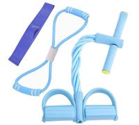 Guyode Corde de Tension Multifonctionnelle avec Figure 8 Bande de Résistance et Elastique 6 Tubes Élastique Fitness Sit-ups Bodybuilding Expander Bandes pour Domicile Gymnase Bureau (Bleu)
