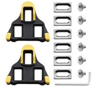 Guyode Crampons de Vélo Compatibles avec Shimano SPD SL SM-SH11 de Velo Route Cleats Antidérapante, 6° Cleats, Jaune, pour Vélo de Route Cycle Racing