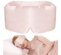 Guyode Masque de Nuit Femme Réglable Cache Yeux pour Dormir Doux et Confortable Bandeau Yeux Sommeil Ombres Masque pour Dormir Hommes Femmes Enfants Voyage Sieste (Rose)