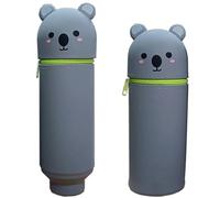 Guyode Trousse Ecole 2 en 1 en Silicone Souple Kawaii, Koala Pochette de Stylo, Étui en Silicone Souple pour L'école, Thème Koala Porte-Plume, Étui pour Fournitures Scolaires de Grande Capacité (E)