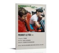 GUYREWGRUG Poster Pierrot Le Fou pour chambre à coucher, décoration murale sur toile, poster 20 x 30 cm, style cadre