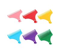 GUYTRM 1 ensemble de protections de tondeuse à cheveux T9, peignes de guidage, guides de coupe, outils de coiffure, fixation 1 mm, 2 mm, 3 mm, 4 mm, 6 mm, 9 mm lingli(6Pcs-colors)