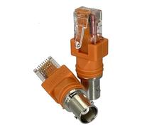 GUYTRM Adaptateur 3x 5x 10x femelle vers RJ45 mâle for montage sur châssis et panneau de moniteur lingli(3Pcs)