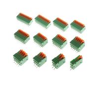 GUYTRM Bornier à ressort sans vis, pas de 2,54 mm, KF141V KF141R, pied droit/coudé, connecteur PCB 1/2/3/4/5/6/7/8/9/10P, 10 pièces lingli(KF141V,SPRING TYPE_10PCS_2P)