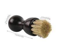 GUYTRM Brosse à épousseter le cou de barbier avec manche en bois et crochet, brosse de nettoyage de coiffure, brosses de balayage de cheveux de salon en fibres naturelles lingli(2)