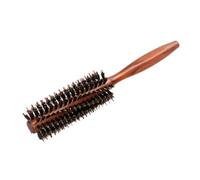 GUYTRM Brosse à rouler en poils de sanglier naturels, 6 Types, peigne à cheveux droit en sergé, baril rond soufflant, bouclage, outil de coiffure à faire soi-même lingli(Model-D)