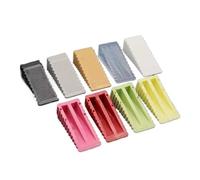 GUYTRM Butée de porte en caoutchouc antichoc - Cale anti-collision sans perçage - Protection murale amovible for la sécurité de la maison et de la porte d'entrée lingli(White-Large)