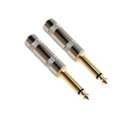 GUYTRM Câble de raccordement for guitare Pro C Audio TRS Audio 6,35 mm, coque nickelée, connecteur nickelé doré lingli(X048G(10pcs))