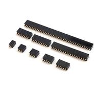 GUYTRM Connecteur femelle à double rangée de broches, pas de 2,0 mm/2,54 mm, 2 x 2 broches/3/4/5/6/7/8/9/10/11/12/13/14/15 broches/16/17/18/20/25/30/40 broches lingli(Pitch 2.54mm,10PCS_2X9P)