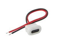 GUYTRM Connecteur USB étanche à 2 broches, compression directe, base femelle, prise femelle, interface de charge, fil de soudage lingli(D)