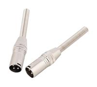 GUYTRM Connecteurs de câble à souder à ressort à longue queue, 5/20/100 pièces, fiche XLR 3 broches, prise mâle femelle for microphone KTV lingli(Male,20PCS)