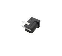 GUYTRM Lot de 10 connecteurs femelles DC-005 noirs 5,5 x 2,1 mm, for alimentation à angle droit, montage sur circuit imprimé lingli