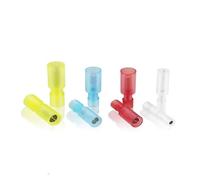 GUYTRM Lot de 10 paires de connecteurs de fils isolants translucides en forme de balle, femelles et mâles, cosses à sertir électriques lingli(10 Pairs White)