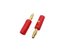 GUYTRM Lot de 10 paires de fiches bananes de 4 mm, connecteurs sans soudure plaqués or, for test, câble de haut-parleur, adaptateur de terminal audio lingli