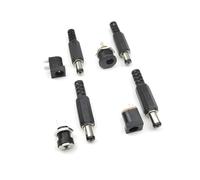 GUYTRM Lot de 10 paires de fiches d'alimentation CC mâles/femelles 5,5 x 2,1 mm, kit de connecteurs adaptateurs DIY lingli(Brown)