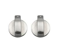 GUYTRM Lot de 2 interrupteurs rotatifs à bouton rond for cuisinière, brûleur, four, pièces de cuisine, poignées en métal, bouton interrupteur d'incendie, 6 mm, type 1 lingli(8)