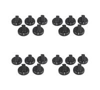 GUYTRM Lot de 20 boutons de commande de cuisinière à gaz en plastique noir lingli